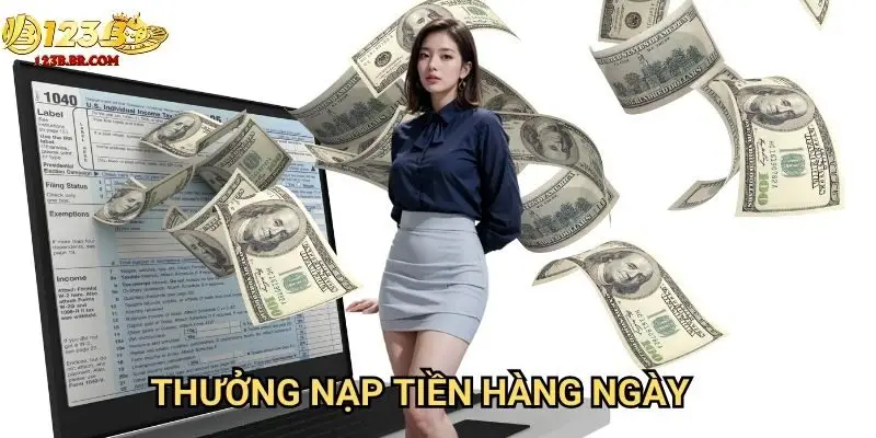 Thưởng nạp tiền hàng ngày 123b siêu hót - Bonus 50% mỗi lần nạp tiền